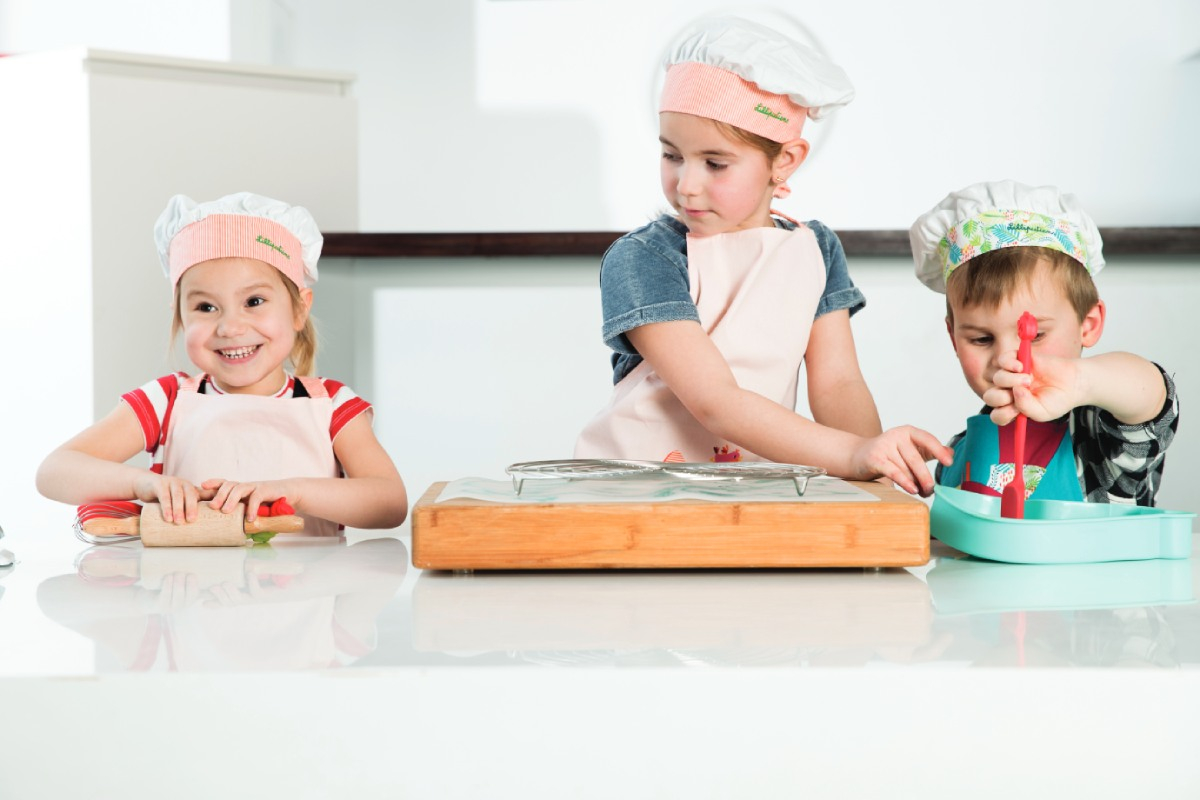 kinderen kokmuts keuken pot