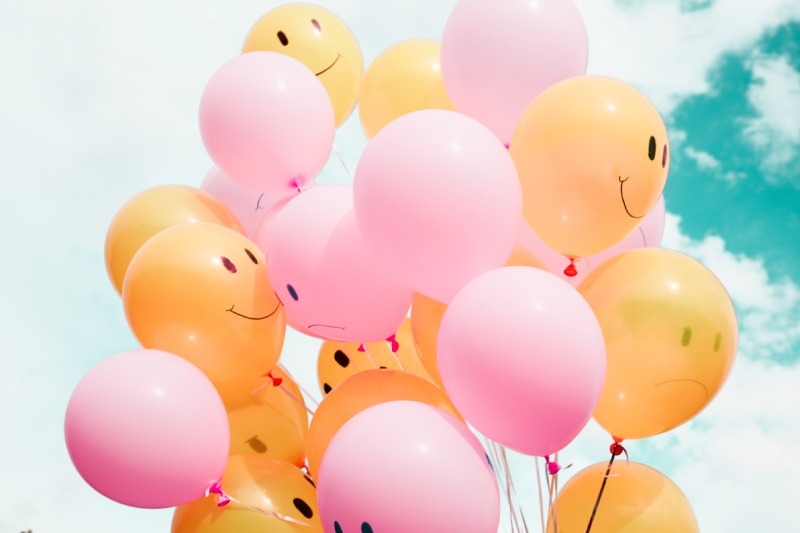 ballonnen met smileys op
